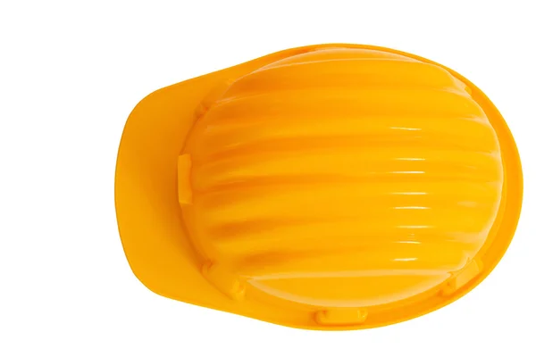 Top view of safety, construction protection helmet isolated whit — Stock Photo, Image