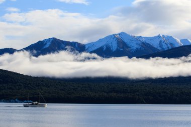beautiful sceninc of lake te anau south island new zealand