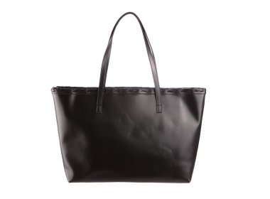 siyah kolu izole çanta beyaz arka plan