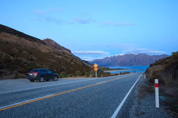 Hermoso paisaje del lago hawea en la isla del sur de Nueva Zelanda una vez — Foto de Stock