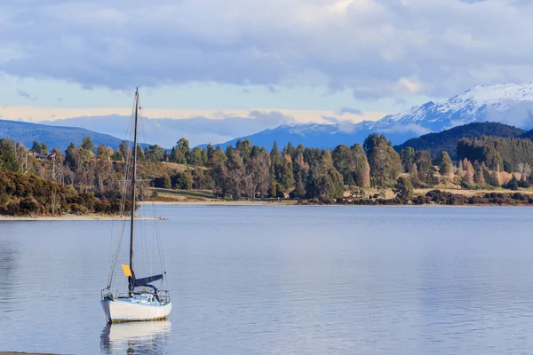 Beautiful scenic of lake te anau south island new zealand import — Stock Photo, Image