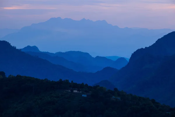 Mountain view point in Doi Angkhang important traveling destinat — Stock Photo, Image