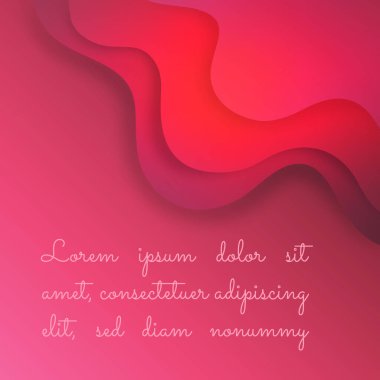 Akışkan Dalgalar Çapraz Yerleştirilmiş Kırmızı Arkaplan