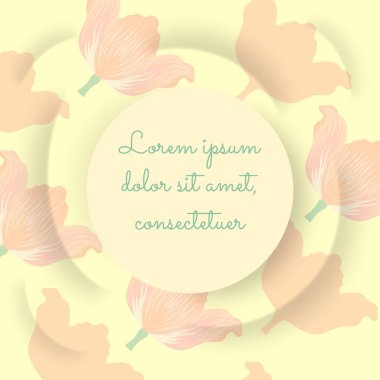 Lale çiçekli soyut konsantre arkaplan