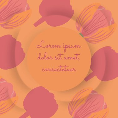 Lale çiçekli soyut konsantre arkaplan