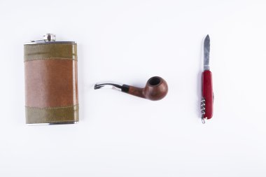 su şişesi ve boru, bıçak 