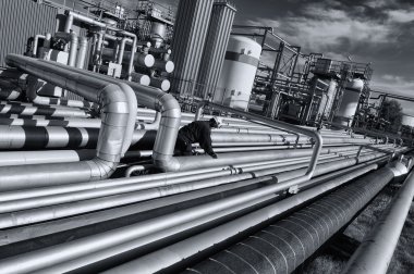 Petrol ve gaz rafineri için önde gelen boru hatları