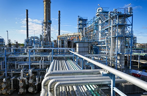 Oil and gas industry, refinery in HDR effect — Stock Photo, Image