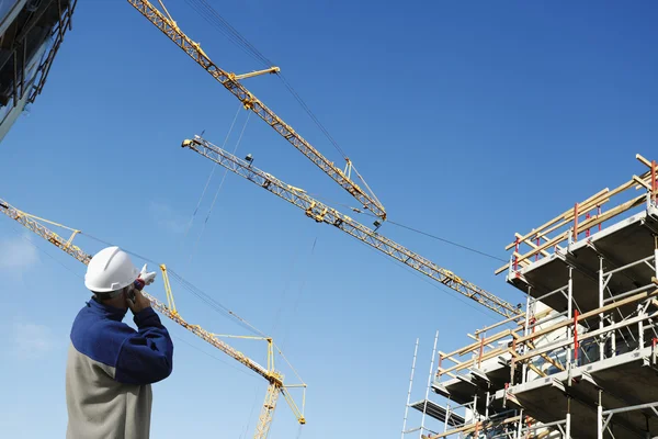 Trabajadores de la construcción e industria — Foto de Stock