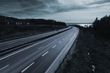 Erken akşam boş Otoban