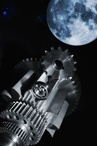 Aerospace-parts, cogwheels and gears — Stock Photo, Image