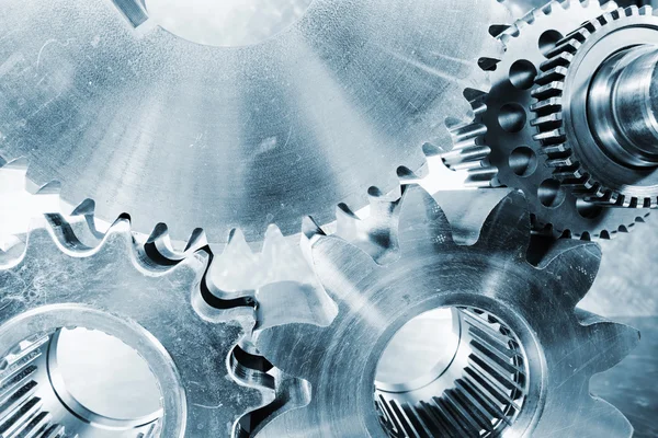 Aerospace titanium and steel gears — Stock Photo, Image