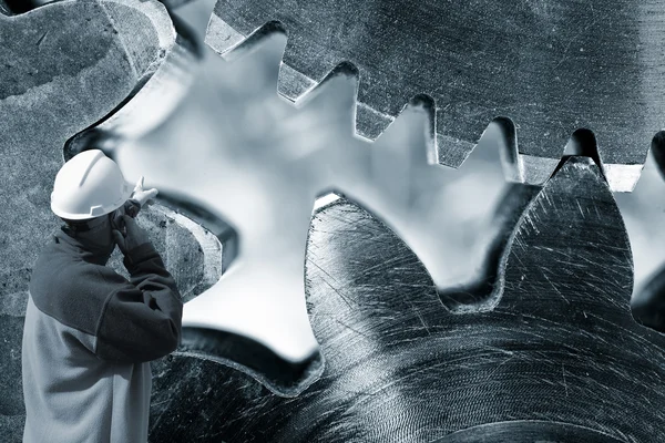 Titanium and steel engineering parts — Stock Photo, Image