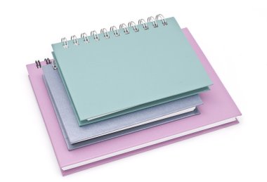 telli defter kitap veya Not defteri yığını
