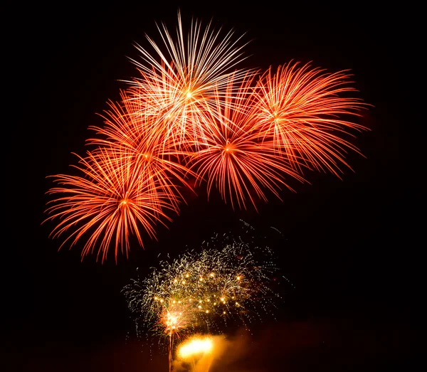 Fuegos artificiales en la noche — Foto de Stock