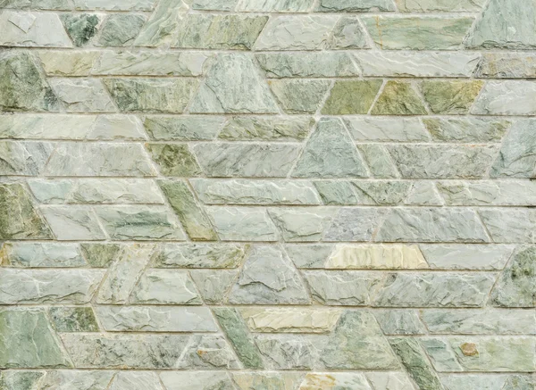 Pattern of green slate stone wall surface — Stock Photo, Image