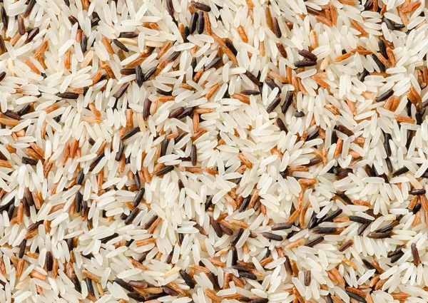 Detail of uncooked mix rice grains background — Stock Photo, Image