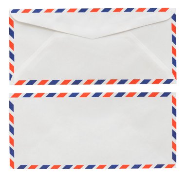 Clippi beyaz zemin üzerine izole Tayland beyaz zarf