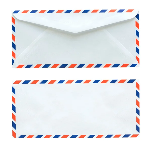 Thailand vita kuvert isolerad på vit bakgrund med Clippi — Stockfoto
