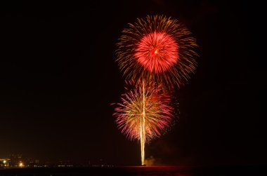 Geceleyin havai fişekler