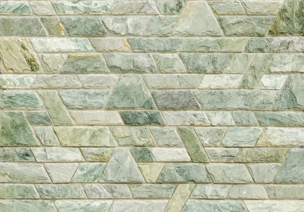 Patroon van groene leisteen stenen muur oppervlak — Stockfoto