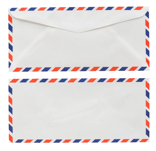 Envelope branco tailandês isolado no fundo branco com Clippi — Fotografia de Stock