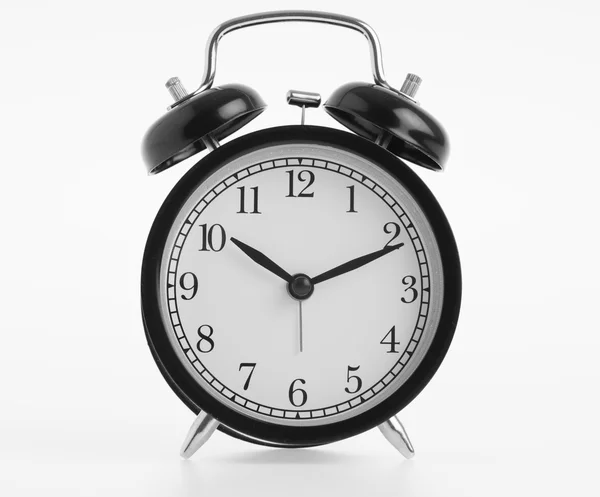 Black alarm clock isolated on white background Stock Image