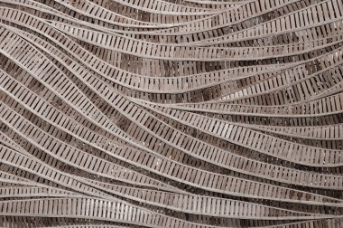 Dalga kahverengi el halısının modern tarz doğa arka planı dekoratif duvar için bambu dokusu dokusu dokusudur