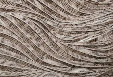 Dalga kahverengi el halısının modern tarz doğa arka planı dekoratif duvar için bambu dokusu dokusu dokusudur