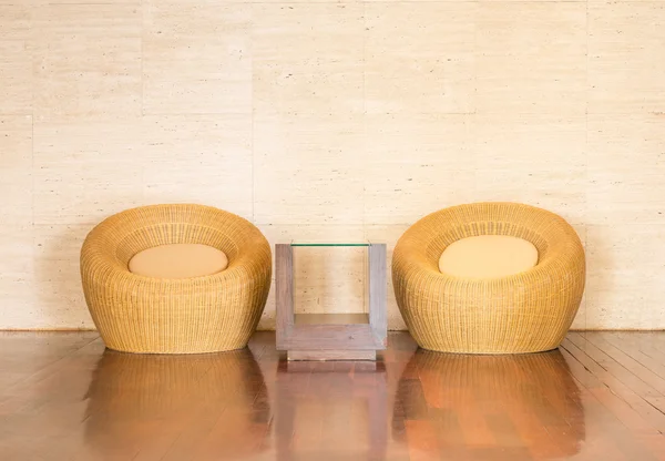 Cadeira de vime luxo decorativo moderno — Fotografia de Stock