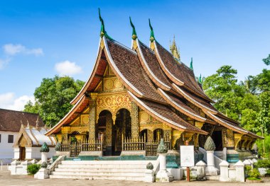 WAT xieng tanga Tapınağı, luang pra bang, laos