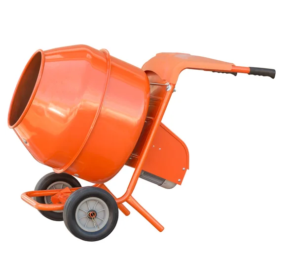 Small orange concrete mixer machine — Stock Photo, Image