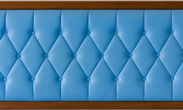 Blue leather texture, background of sofa — Stock Photo, Image