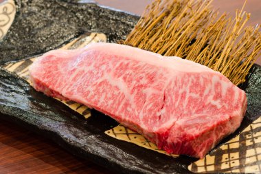 taze Japon kobe matsusaka sığır mermer yakın çekim 