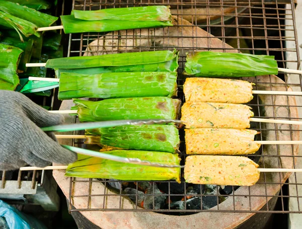 Fried fish patty, Tod Mun Yang — Stock Photo, Image