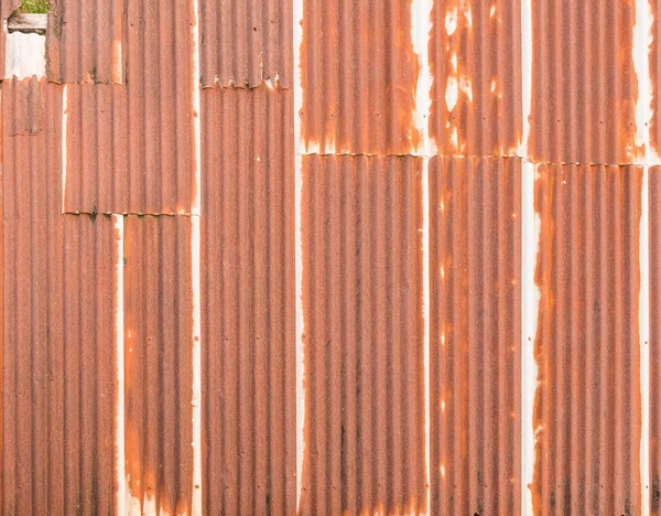 Old rusty galvanized steel of old roof — Stock Photo, Image