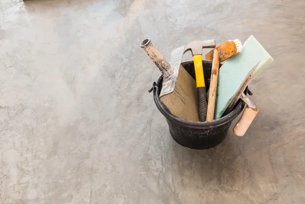 Herramientas de construcción para trabajos de hormigón —  Fotos de Stock