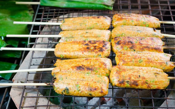 Fried fish patty, Tod Mun Yang — Stock Photo, Image