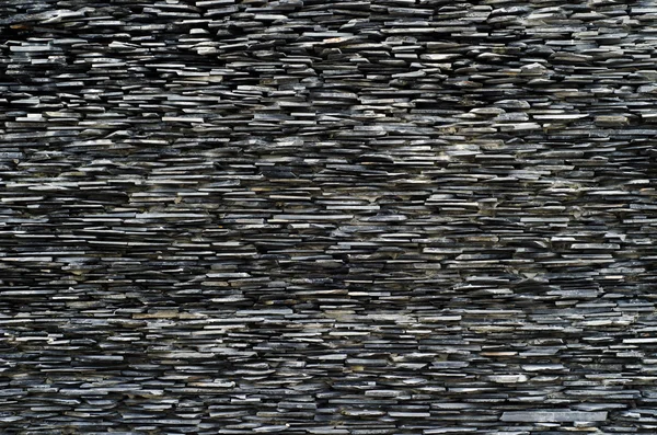 Muster der dekorativen Schiefersteinmauer — Stockfoto