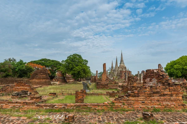 Wat Phra Si Sanphet bij ayutthaya, Thailand — Stockfoto