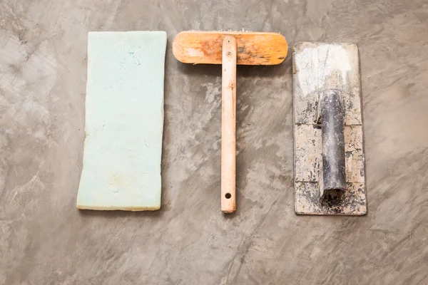 De hulpmiddelen van de bouw voor concrete job — Stockfoto