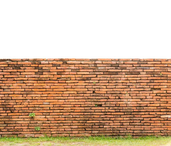 Antigua valla de ladrillo rojo superficie de la pared —  Fotos de Stock