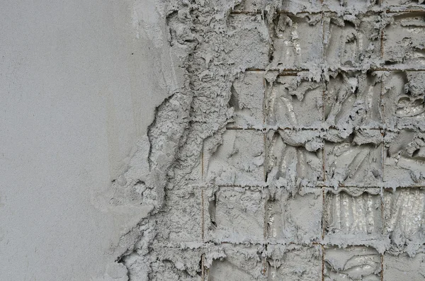 Paredes de concreto armado dentro do isopor — Fotografia de Stock