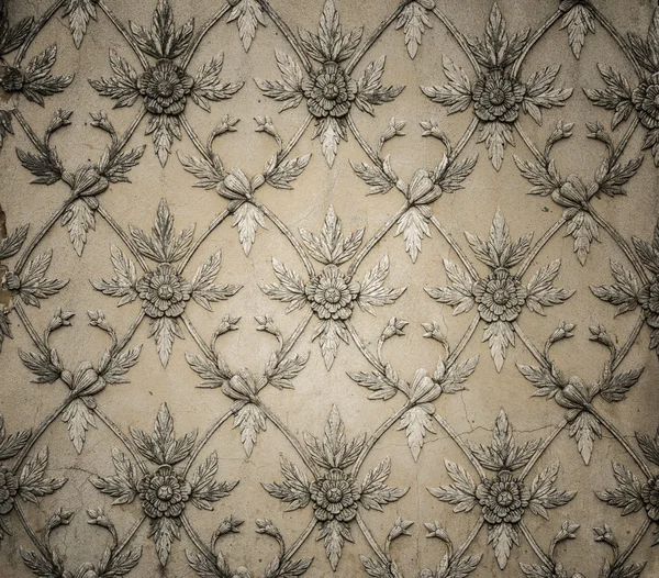 Flower shape line of old stucco work — Stock Photo, Image