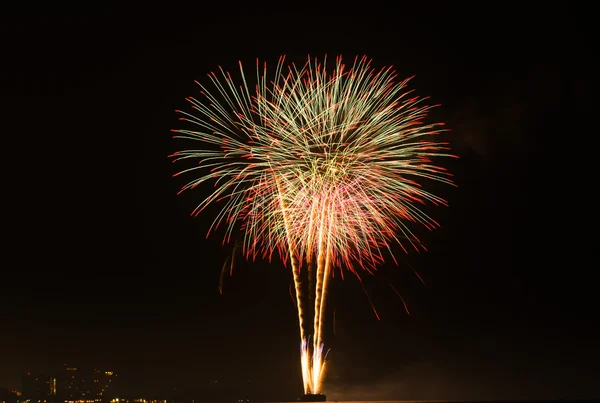 Fuegos artificiales en la noche — Foto de Stock