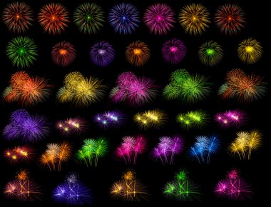 Geceleyin havai fişekler