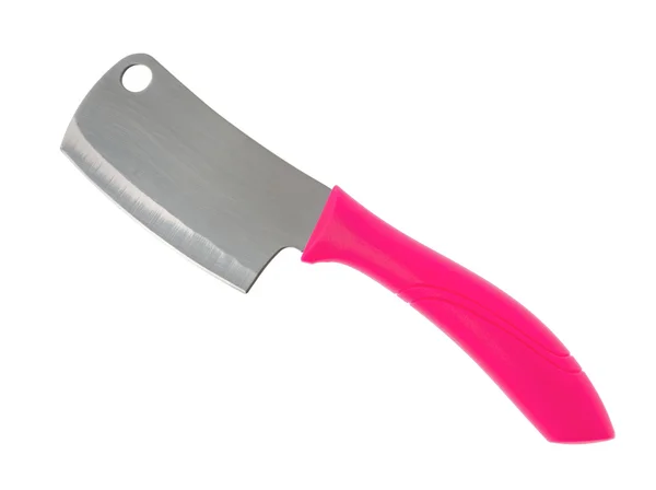 Coltello da cucina in acciaio inox manico rosa — Foto Stock