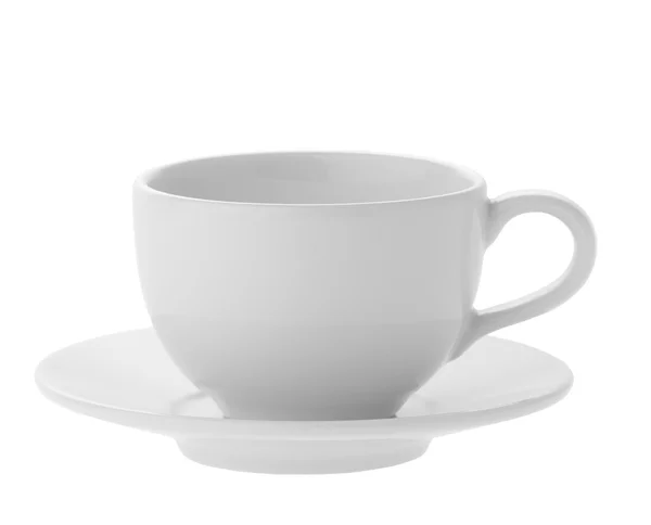 Weiße Kaffeetasse auf weißem Hintergrund — Stockfoto