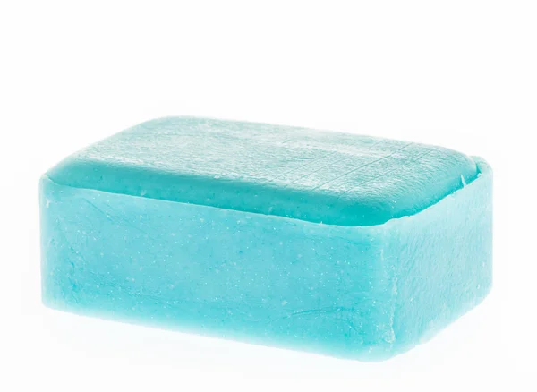 Beautiful blue soap on white background — Stock Photo, Image