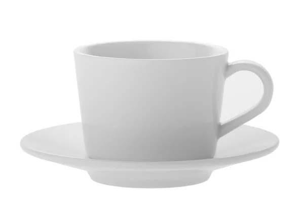 Taza de café blanco sobre fondo blanco — Foto de Stock